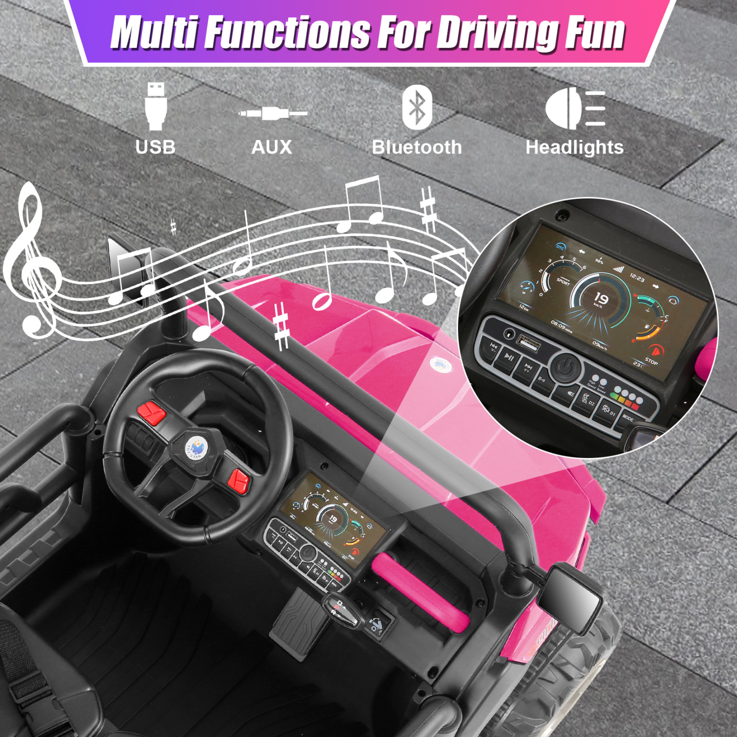 Funcid 24V Ride on Toys with Remote Control