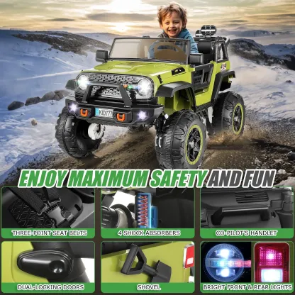 Funcid 24V 2-Seater Kids Ride on Truck Electric Car 