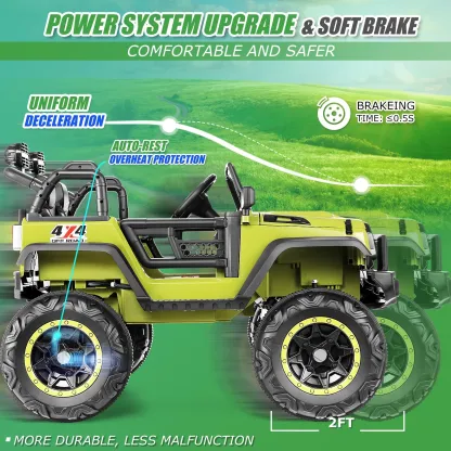 Funcid 24V 2-Seater Kids Ride on Truck Electric Car 