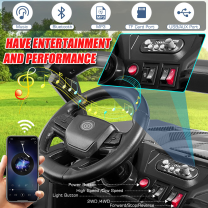 Funcid 24V Ride on Toys 4WD Ride on Cars with Remote Control