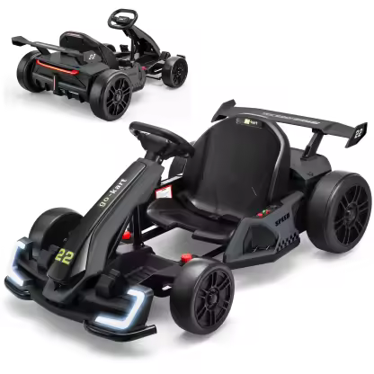 Funcid 24V 7AH Go Kart for Kids, 300W Powered Ride on Toys for 6+