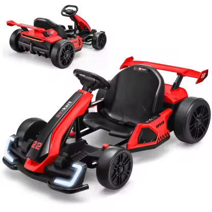 Funcid 24V 7AH Go Kart for Kids, 300W Powered Ride on Toys for 6+