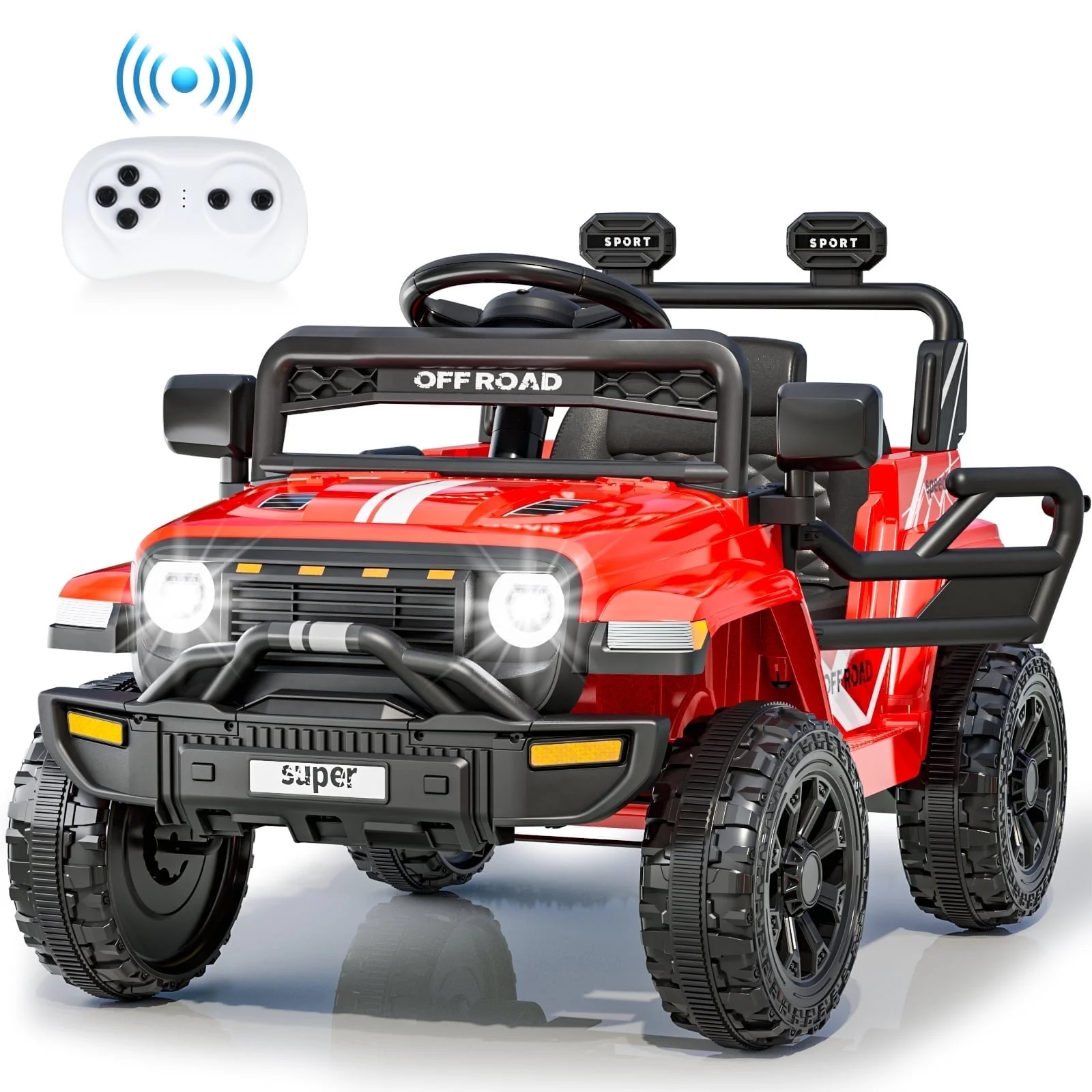 Funcid 12 Volt Ride on Truck, Ride on Toys for Toddlers with Remote Control