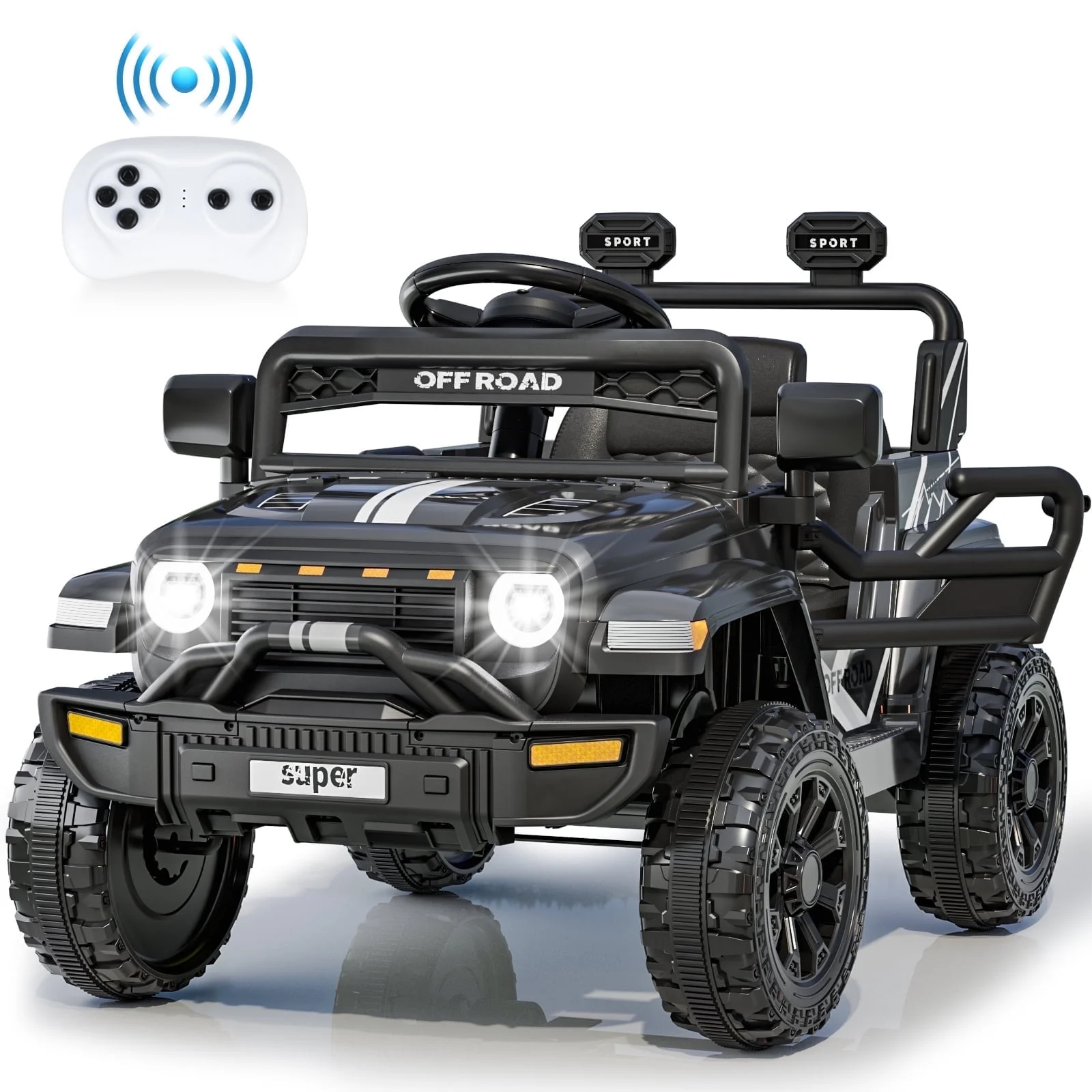 Funcid 12 Volt Ride on Truck, Ride on Toys for Toddlers with Remote Control