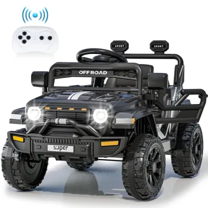 Funcid 12 Volt Ride on Truck, Ride on Toys for Toddlers with Remote Control