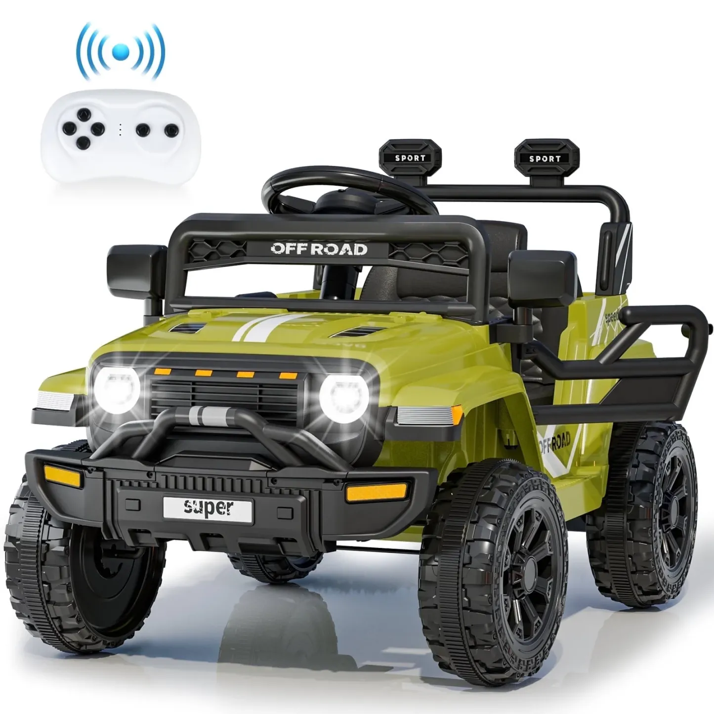 Funcid 12 Volt Ride on Truck, Ride on Toys for Toddlers with Remote Control