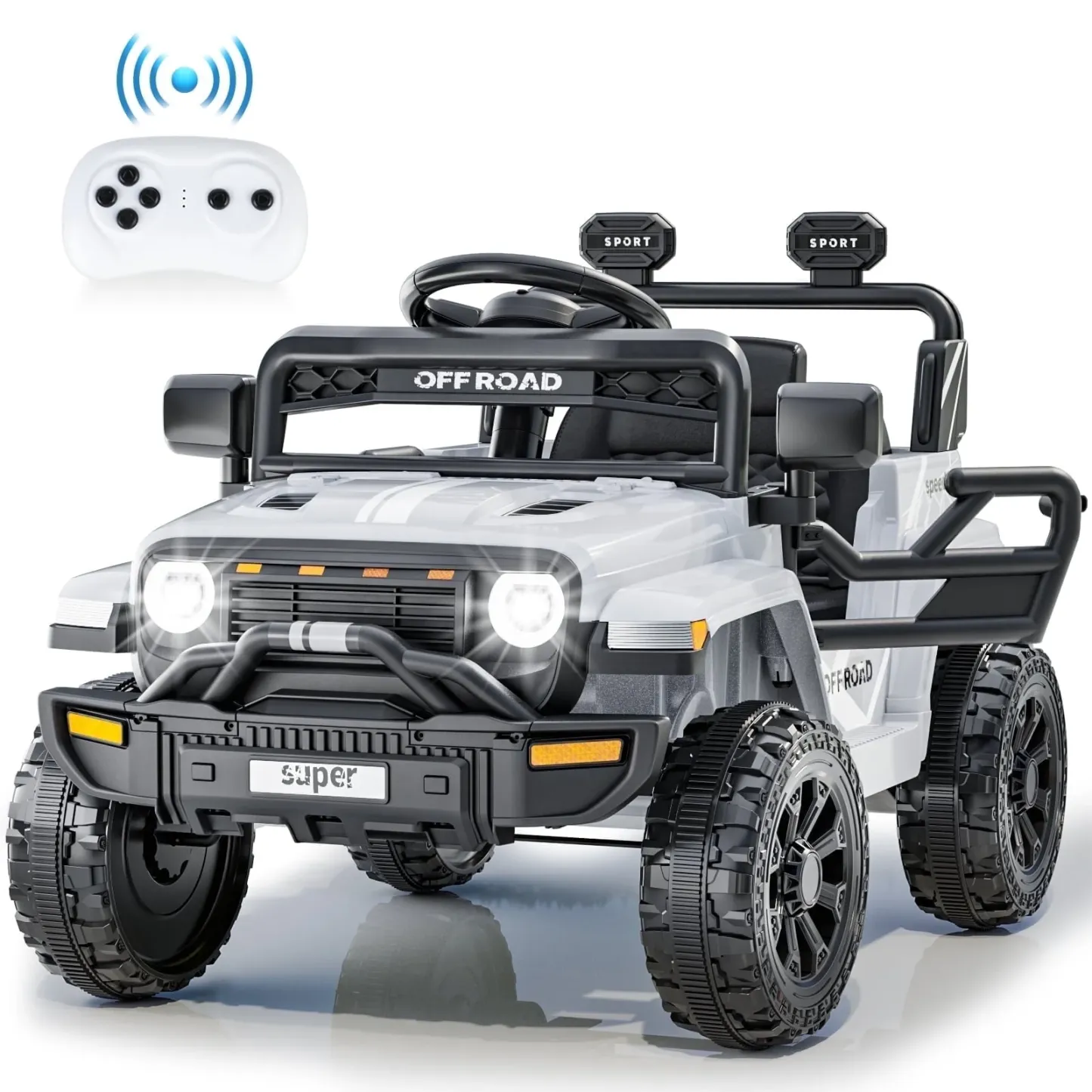 Funcid 12 Volt Ride on Truck, Ride on Toys for Toddlers with Remote Control