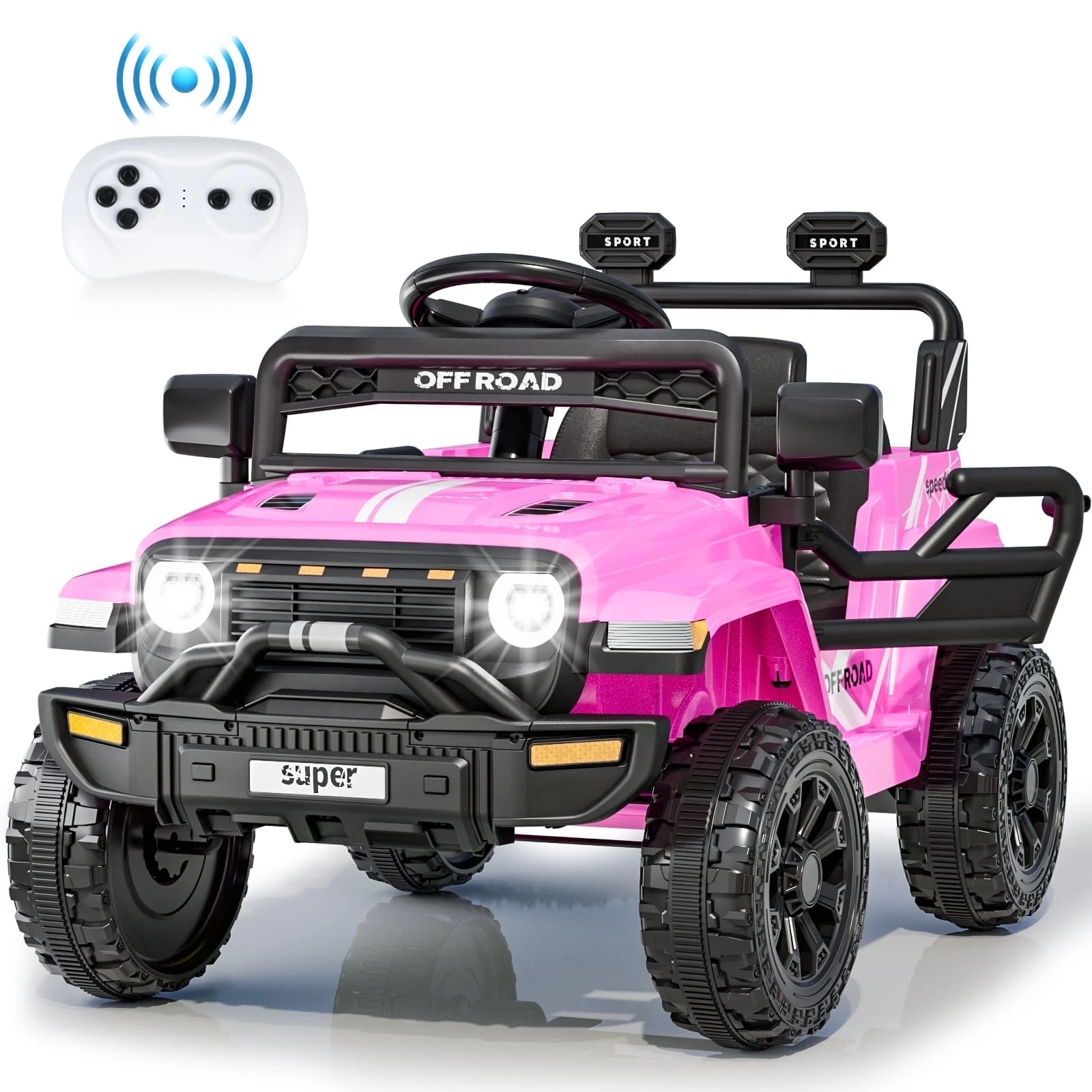 Funcid 12 Volt Ride on Truck, Ride on Toys for Toddlers with Remote Control