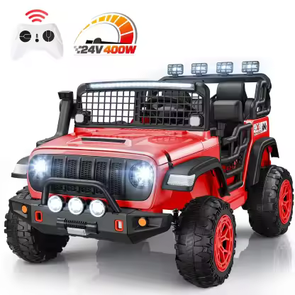 Funcid 24 Volt Ride on Toys, 2-Seater Electric Car for Kids