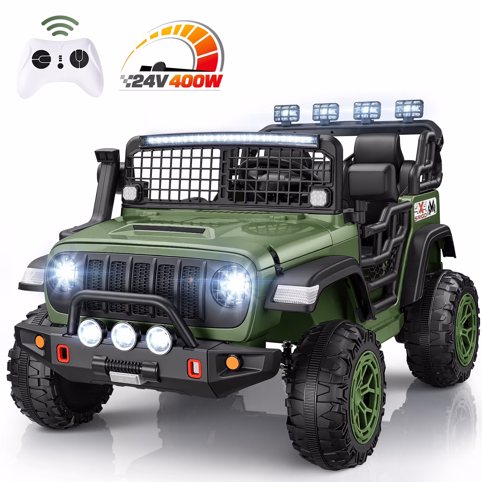 Funcid 24 Volt Ride on Toys, 2-Seater Electric Car for Kids