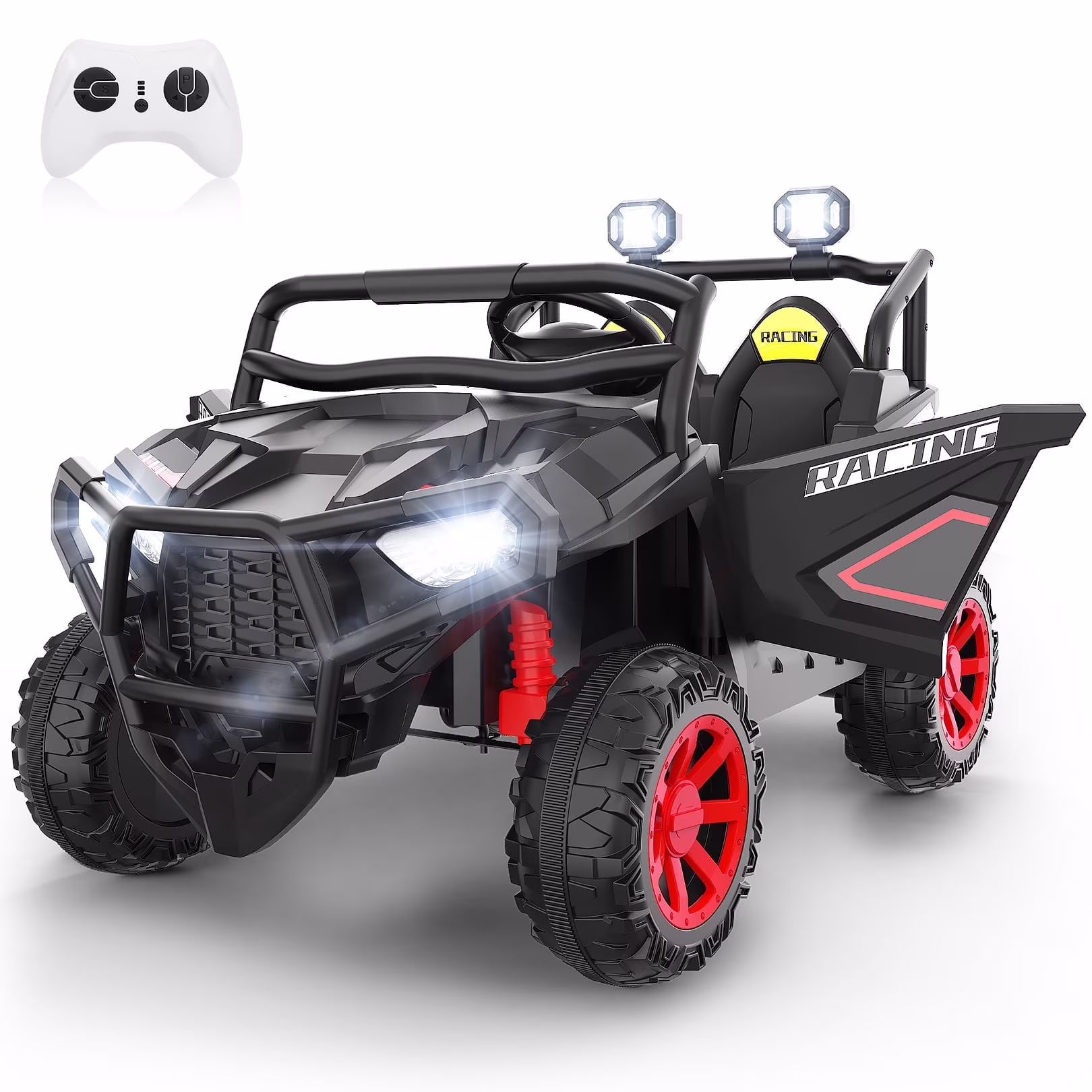 Funcid 24 Volt Ride on toys, 2-Seater Ride on Cars with Remote Control