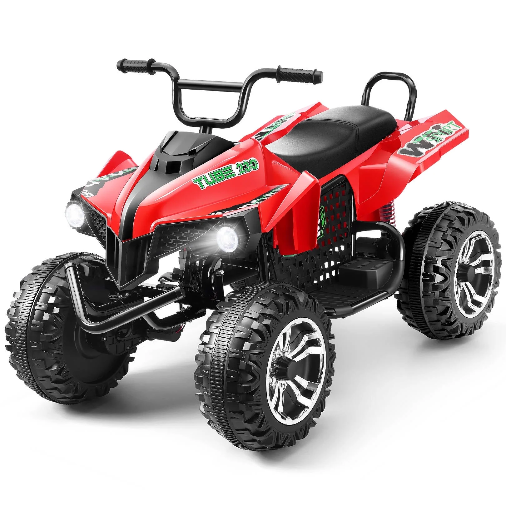 Funcid 24V 2-Seater Kids ATV, 4 Wheeler Electric Ride on Car with 400W Motors