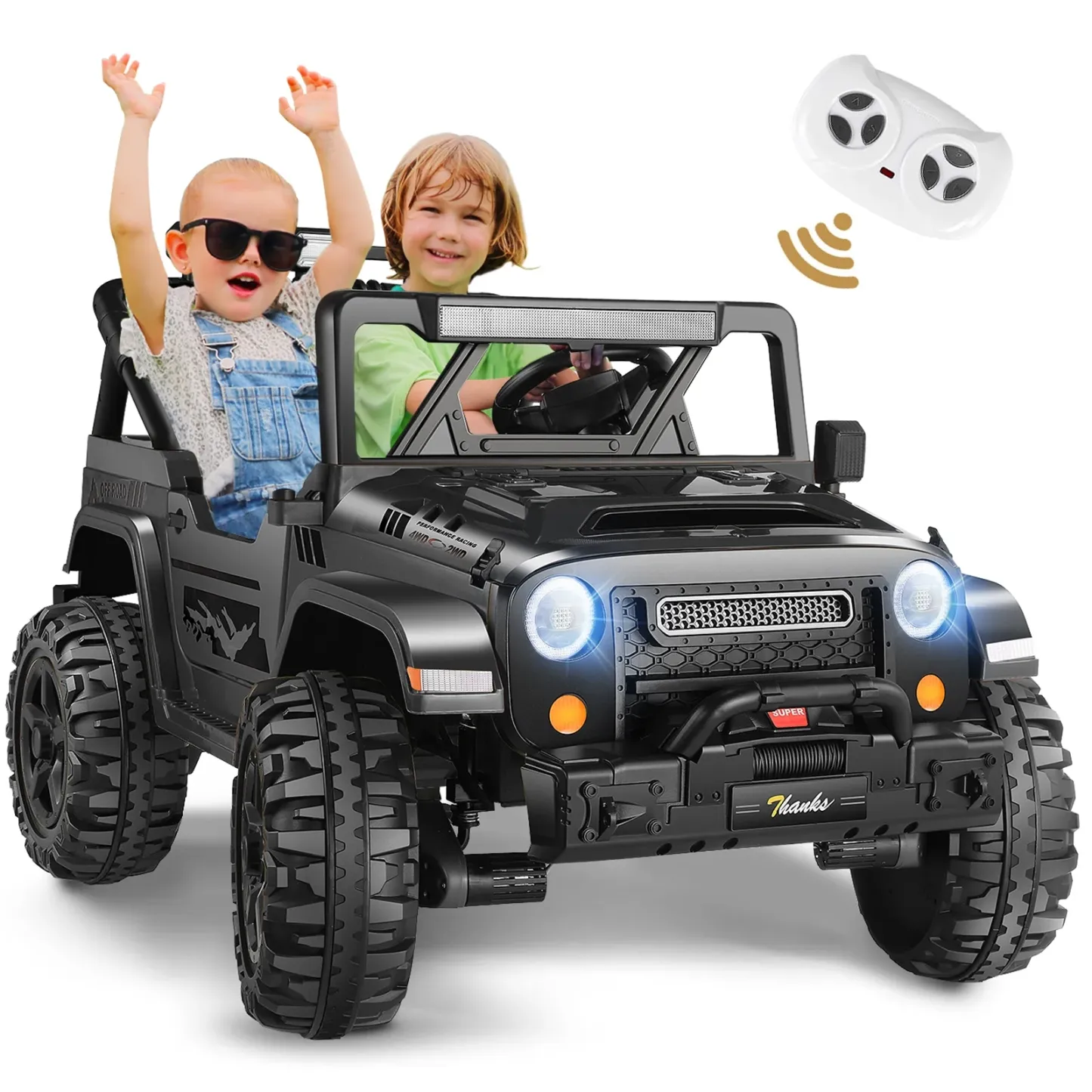 Funcid 24 Volt Ride on Toys 2 Seater Ride on Cars with Remote Control
