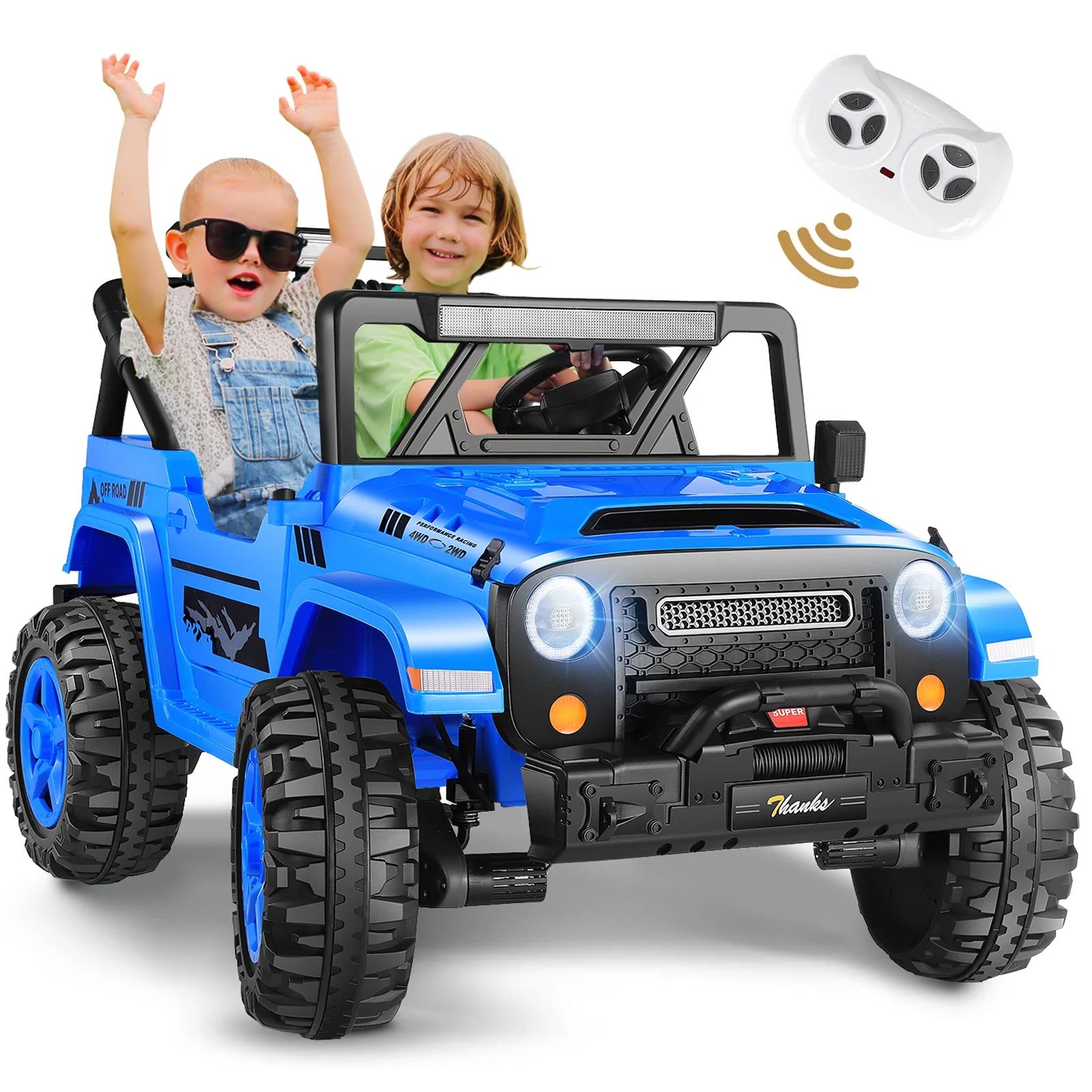 Funcid 24 Volt Ride on Toys 2 Seater Ride on Cars with Remote Control