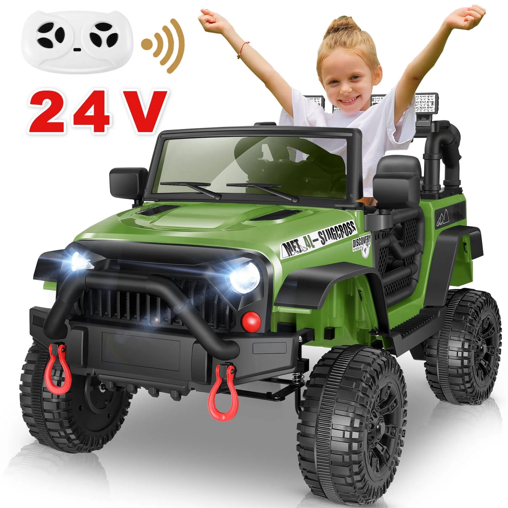 Funcid Ride on Toys 24 Volt, 2 Seater Ride on Cars with Remote Control