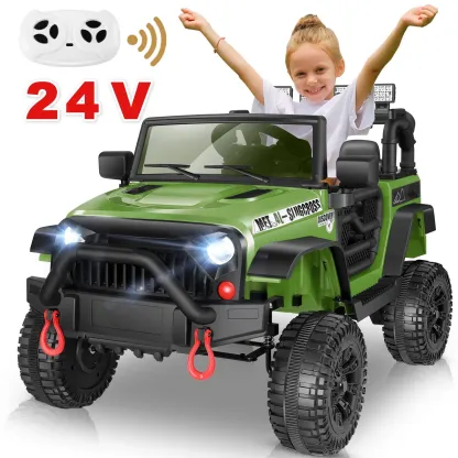 Funcid Ride on Toys 24 Volt, 2 Seater Ride on Cars with Remote Control