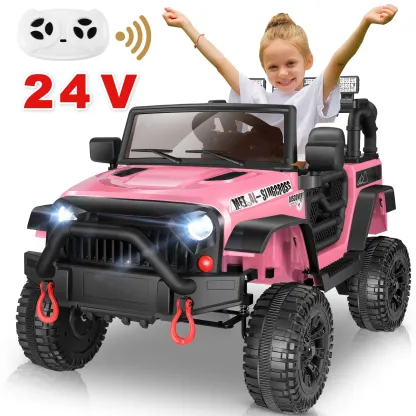 Funcid Ride on Toys 24 Volt, 2 Seater Ride on Cars with Remote Control
