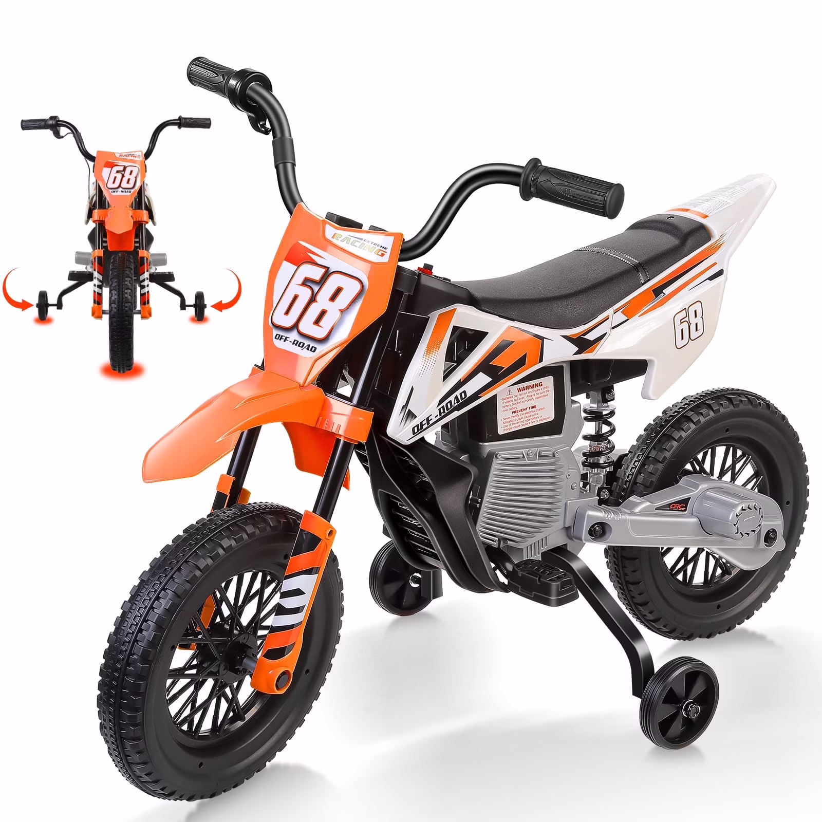 Funcid 12V Electric Dirt Bike with Twist Grip Throttle