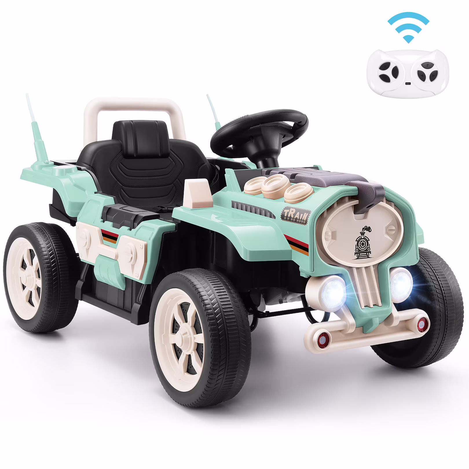 Funcid 24V Ride on Train for Toddlers with Remote Control, Ride on Toys for Kids Ages 2-6