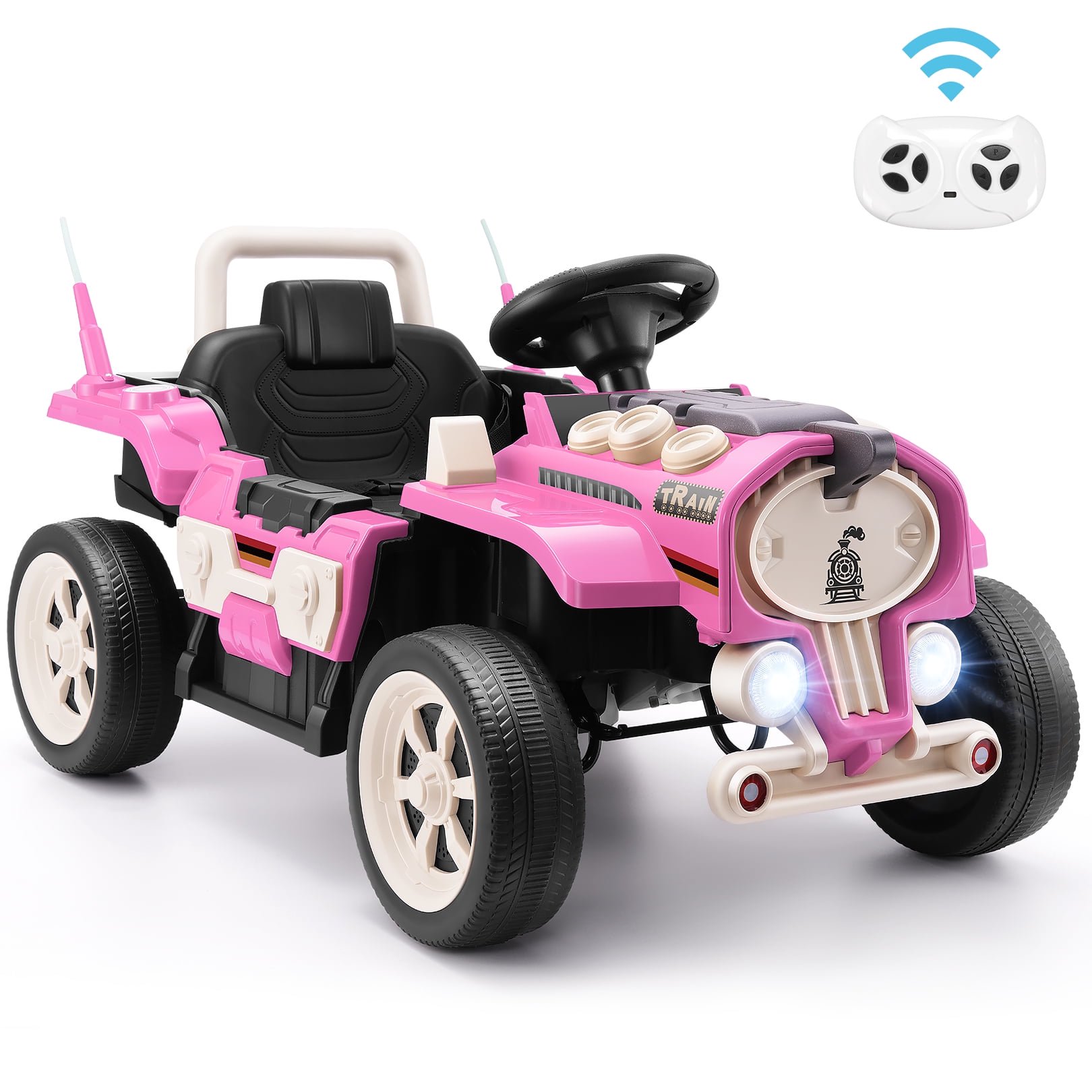 Funcid 24V Ride on Train for Toddlers with Remote Control, Ride on Toys for Kids Ages 2-6