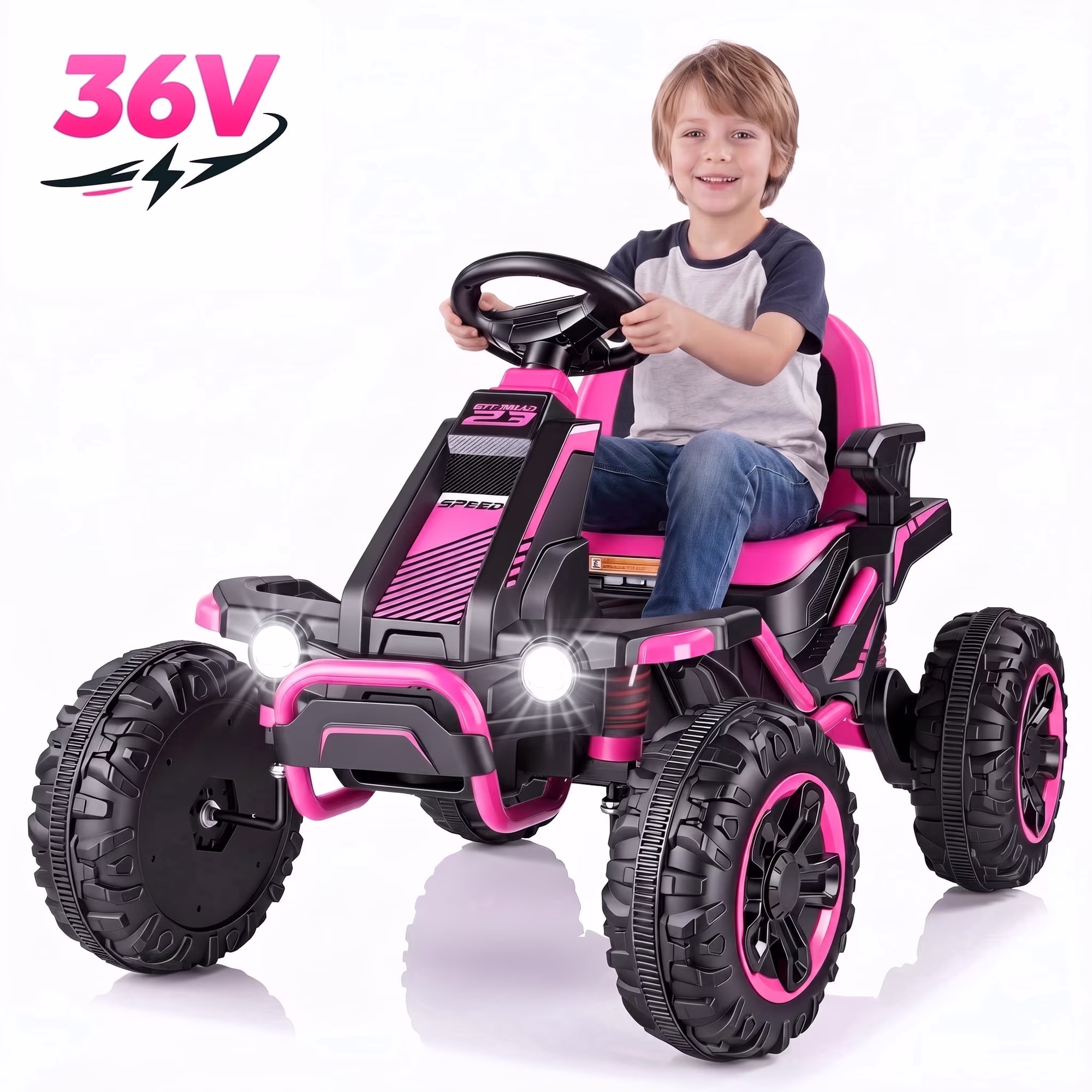 Funcid 36V Ride on Car for Kids, 4 Wheeler Electric Car with 600W Motors
