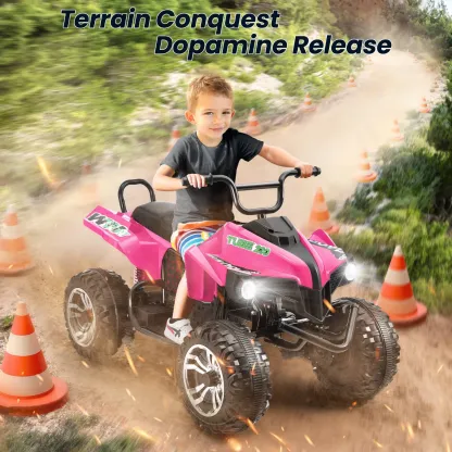 Funcid 24V 2-Seater Kids ATV, 4 Wheeler Electric Ride on Car with 400W Motors