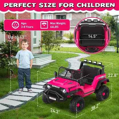 Funcid 24V Ride on Cars Truck with Remote Control