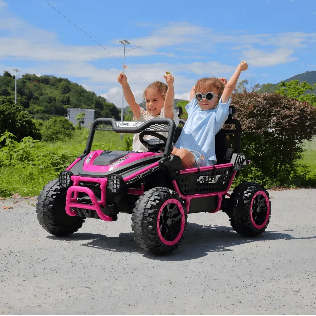 Funcid 24V Ride on Toys, 2-Seater Ride on cars with Remote Control