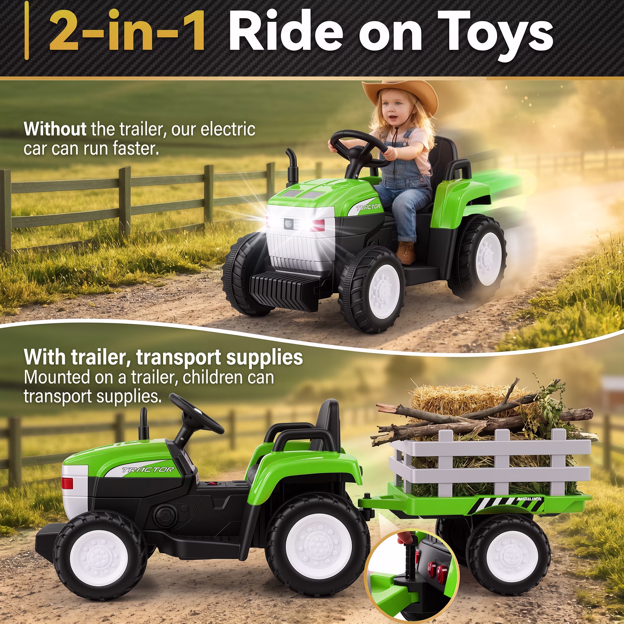 Funcid 24 Volt Ride on Toys with Remote
