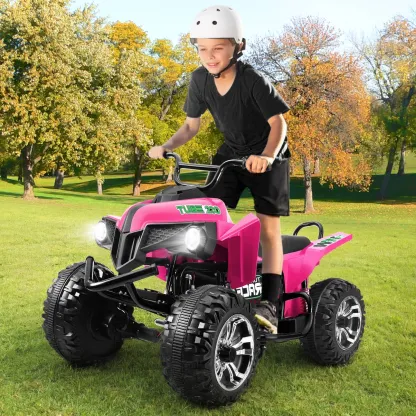 Funcid 24V 2-Seater Kids ATV, 4 Wheeler Electric Ride on Car with 400W Motors