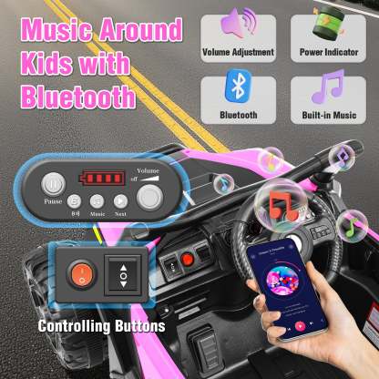 Funcid 24 Volt Ride on Toys, Kids Ride on Cars with Remote Control, 400W Powerful Electric Car for Kids