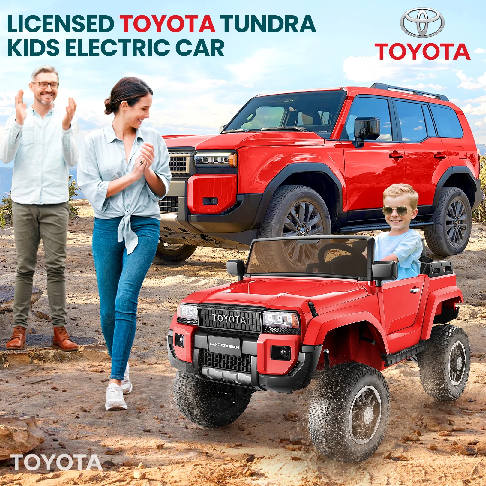 Funcid Licensed Toyota LC250,24V 2 Seater Ride on Cars