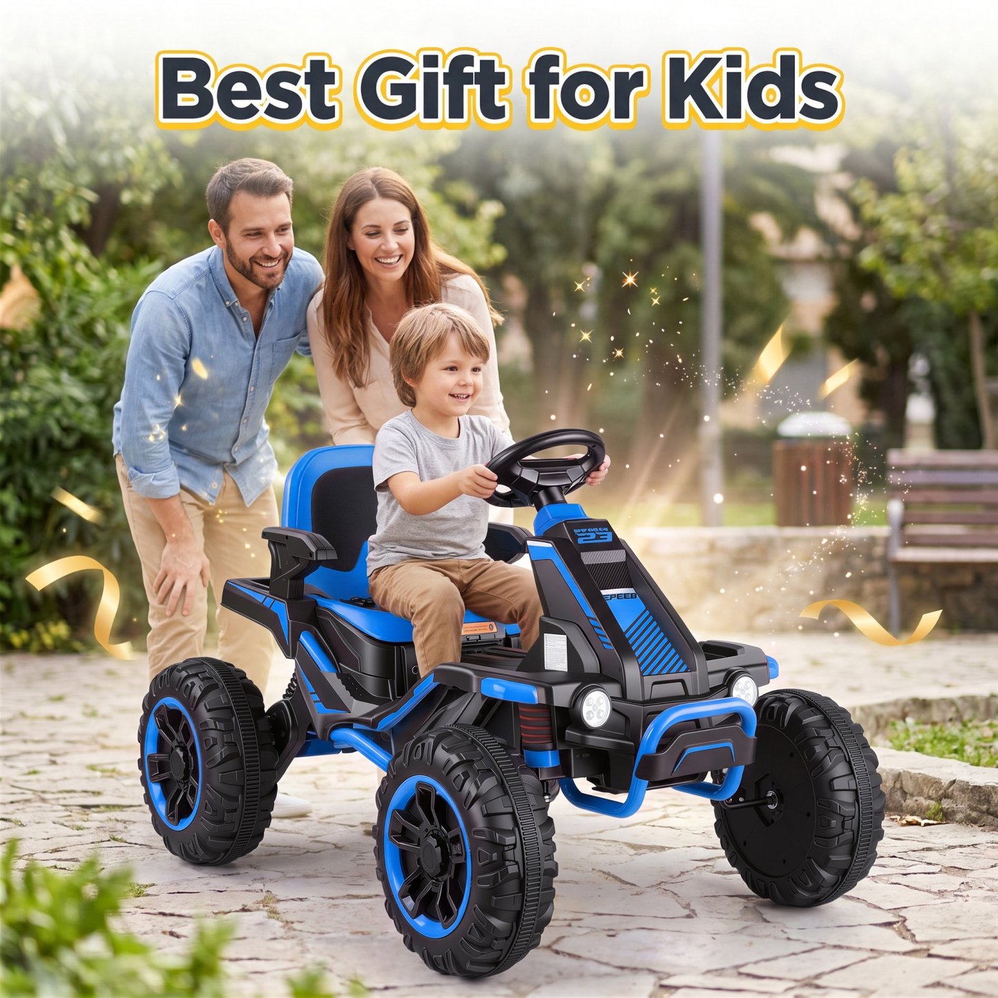 Funcid 36V Ride on Car for Kids, 4 Wheeler Electric Car with 600W Motors