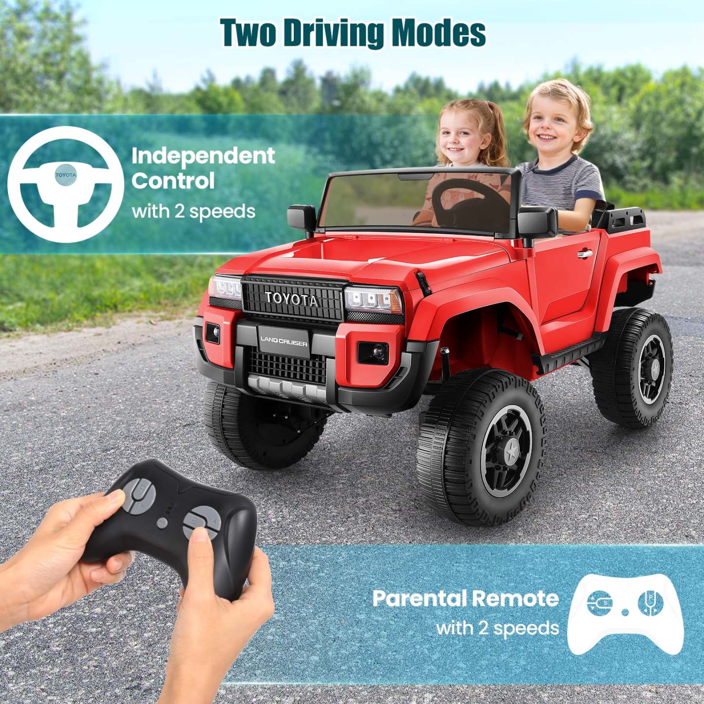 Funcid Licensed Toyota LC250,24V 2 Seater Ride on Cars