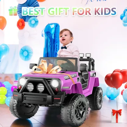 Funcid Ride on Truck Car, Kids 12V Electric Ride on Toys with Parent Remote Control