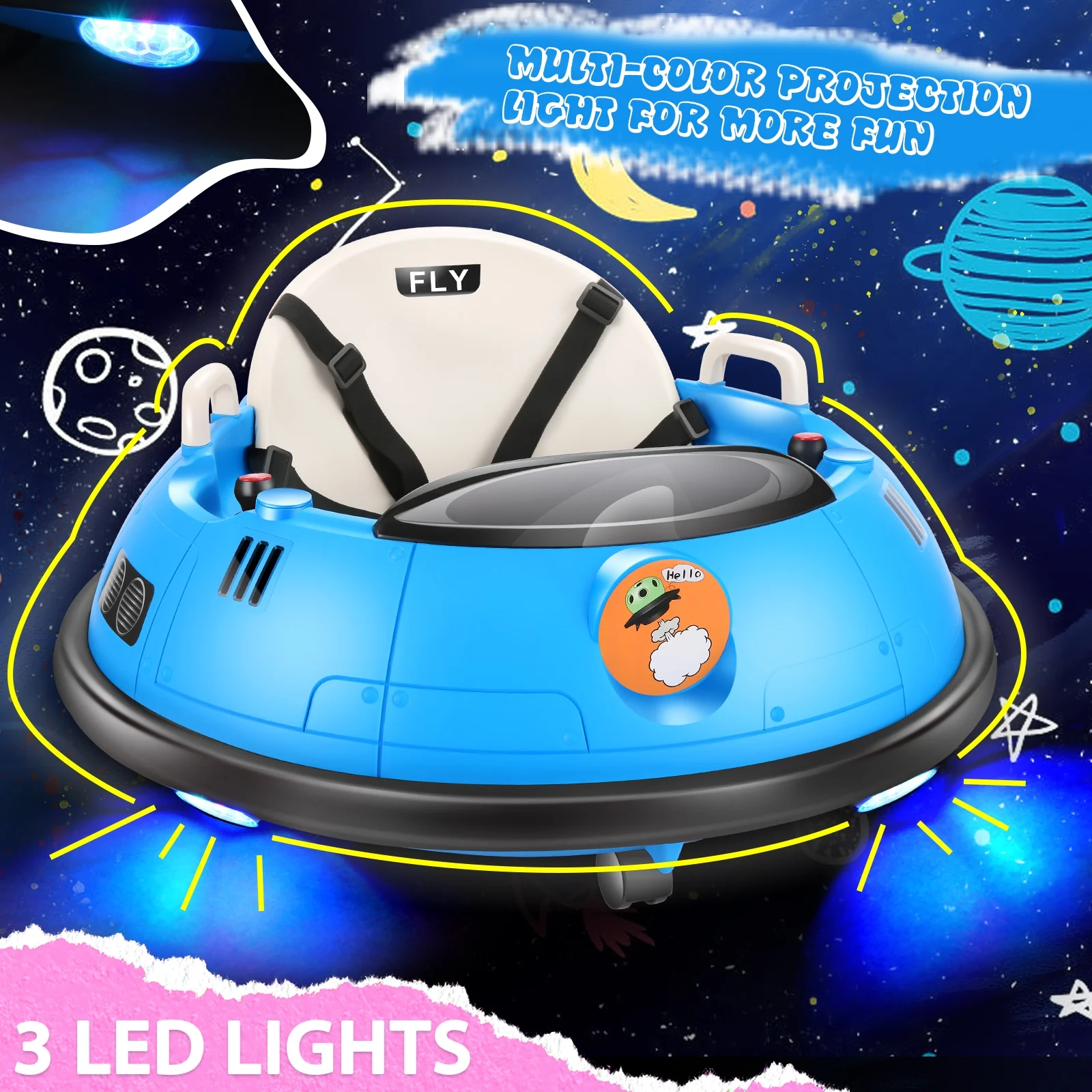 Funcid 12V Kids Bumper Car for Toddler