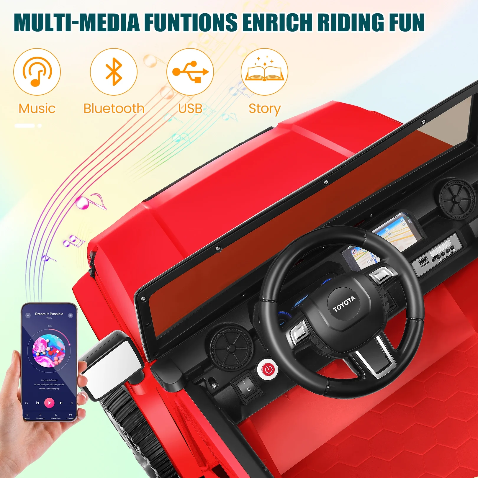 Funcid Licensed Toyota LC250,24V 2 Seater Ride on Cars