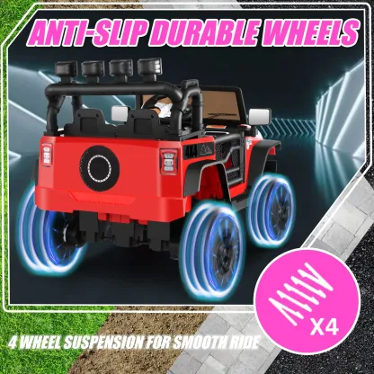 Funcid Ride on Toys 24 Volt, 2 Seater Ride on Cars with Remote Control