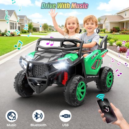 Funcid 24 Volt Ride on toys, 2-Seater Ride on Cars with Remote Control