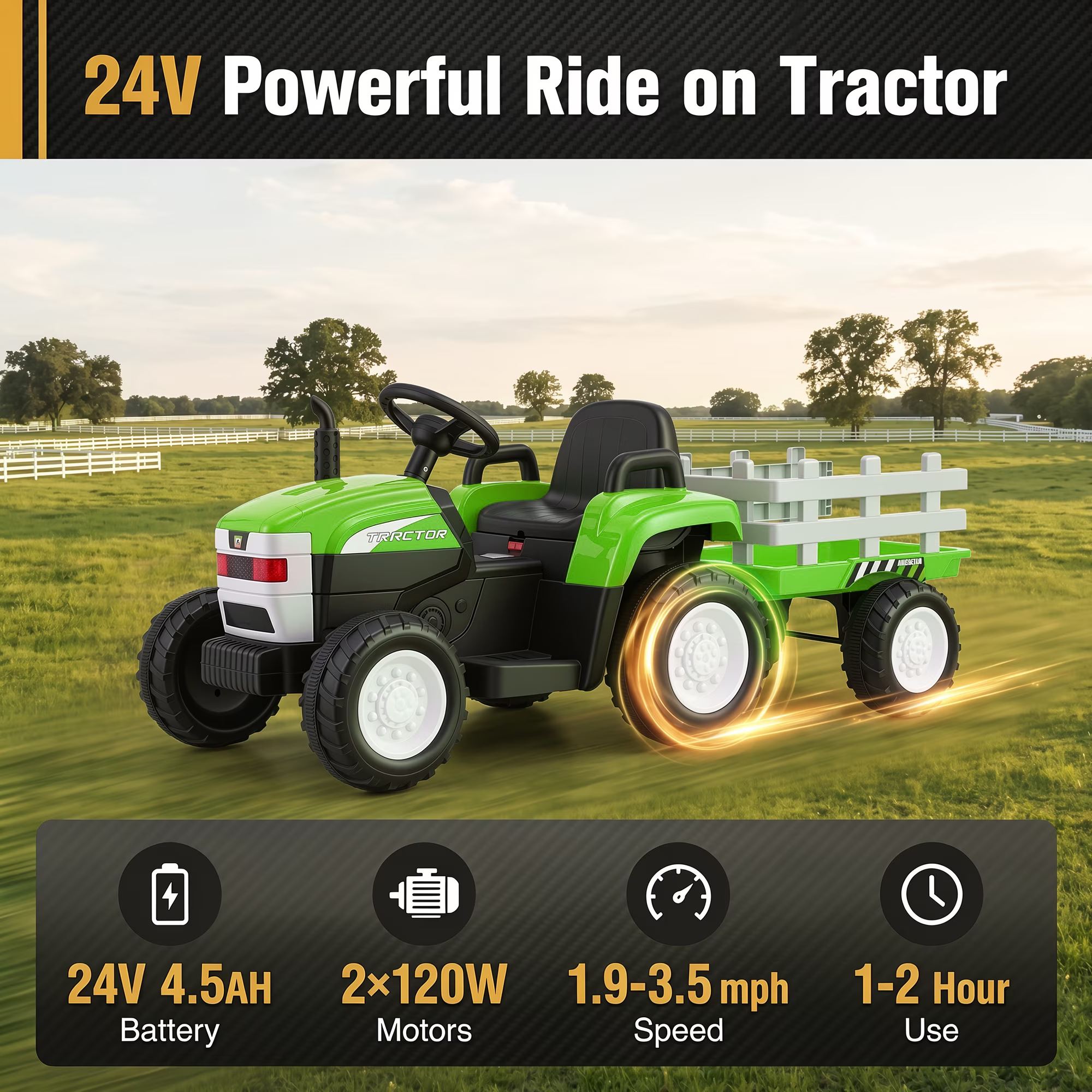 Funcid 24 Volt Ride on Toys with Remote