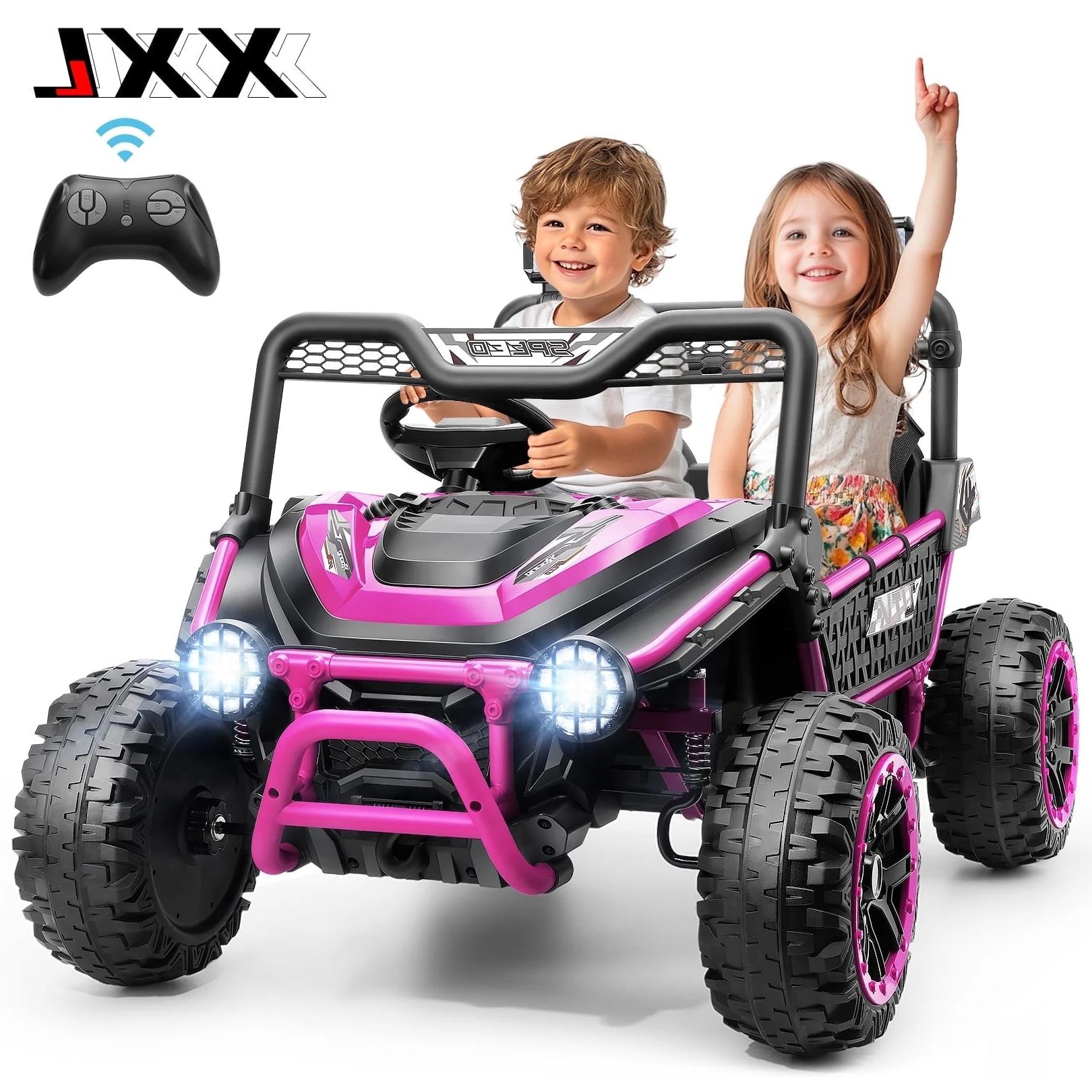 Funcid 24V Ride on Toys, 2-Seater Ride on cars with Remote Control