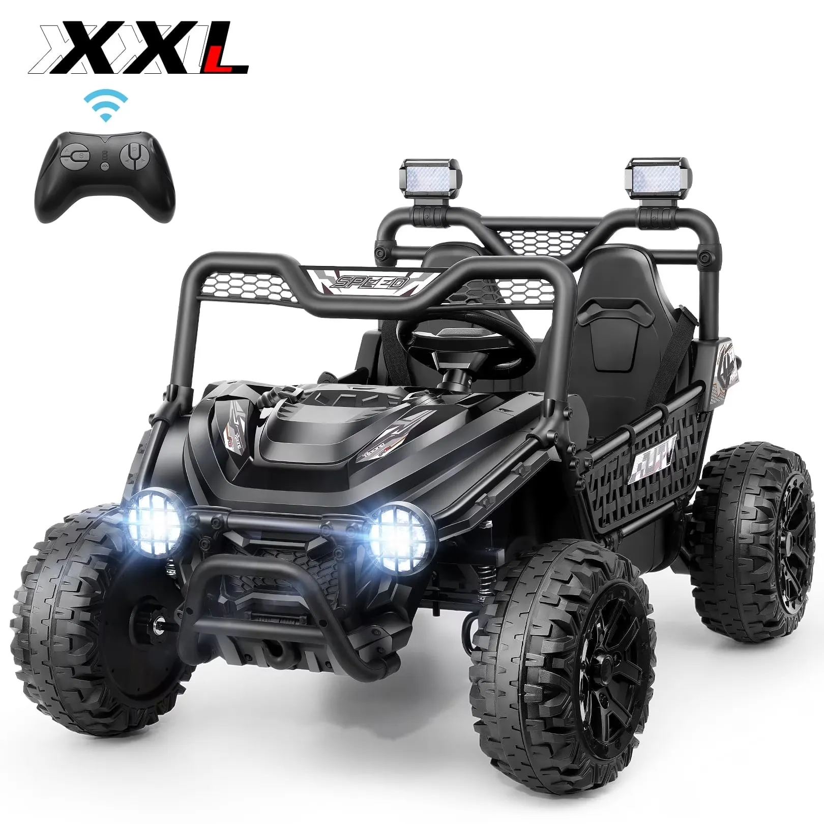 Funcid 24V Ride on Toys, 2-Seater Ride on cars with Remote Control