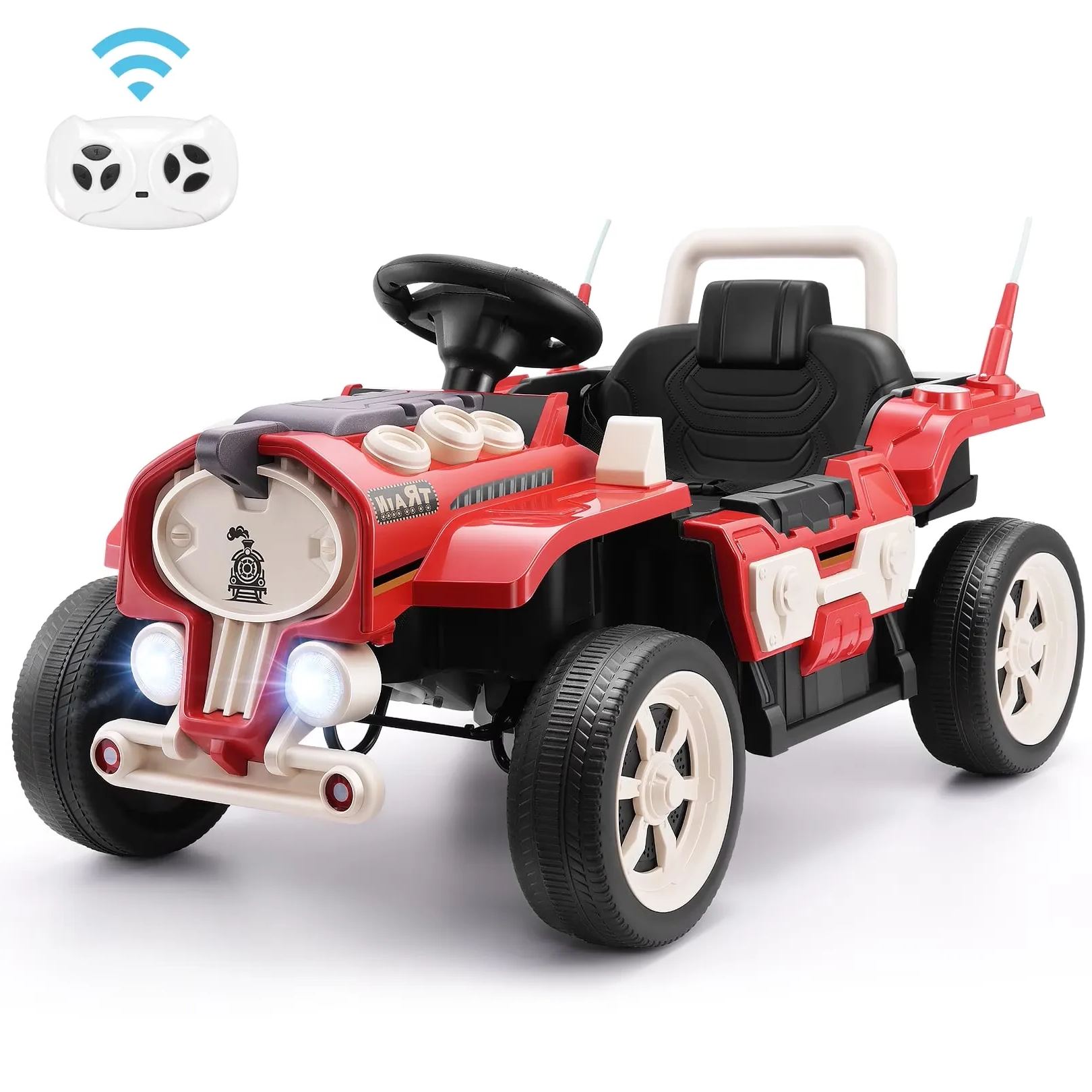 Funcid 24V Ride on Train for Toddlers with Remote Control, Ride on Toys for Kids Ages 2-6