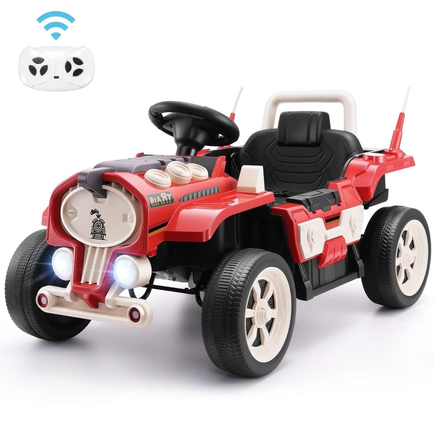 Funcid 24V Ride on Train for Toddlers with Remote Control, Ride on Toys for Kids Ages 2-6
