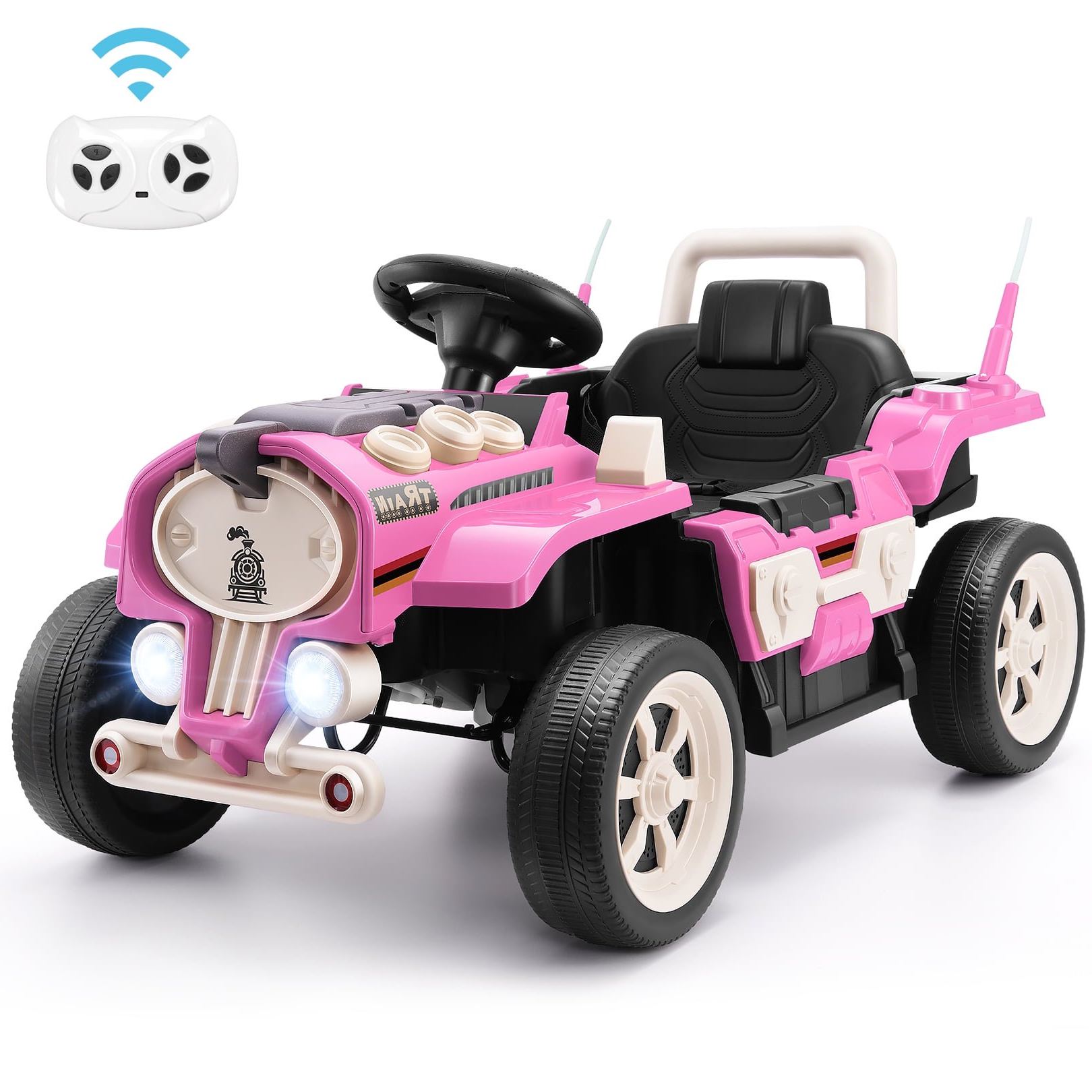 Funcid 24V Ride on Train for Toddlers with Remote Control, Ride on Toys for Kids Ages 2-6