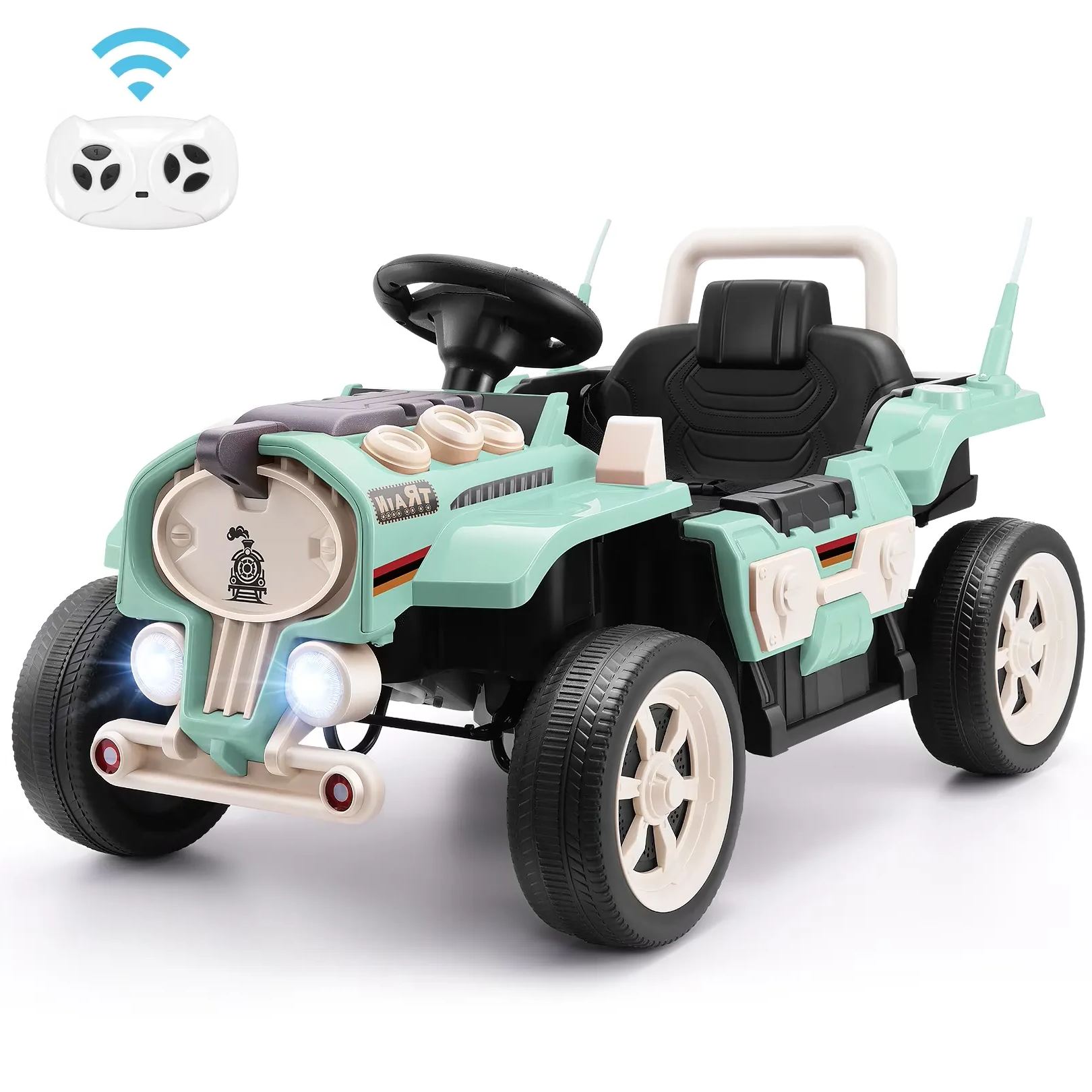 Funcid 24V Ride on Train for Toddlers with Remote Control, Ride on Toys for Kids Ages 2-6