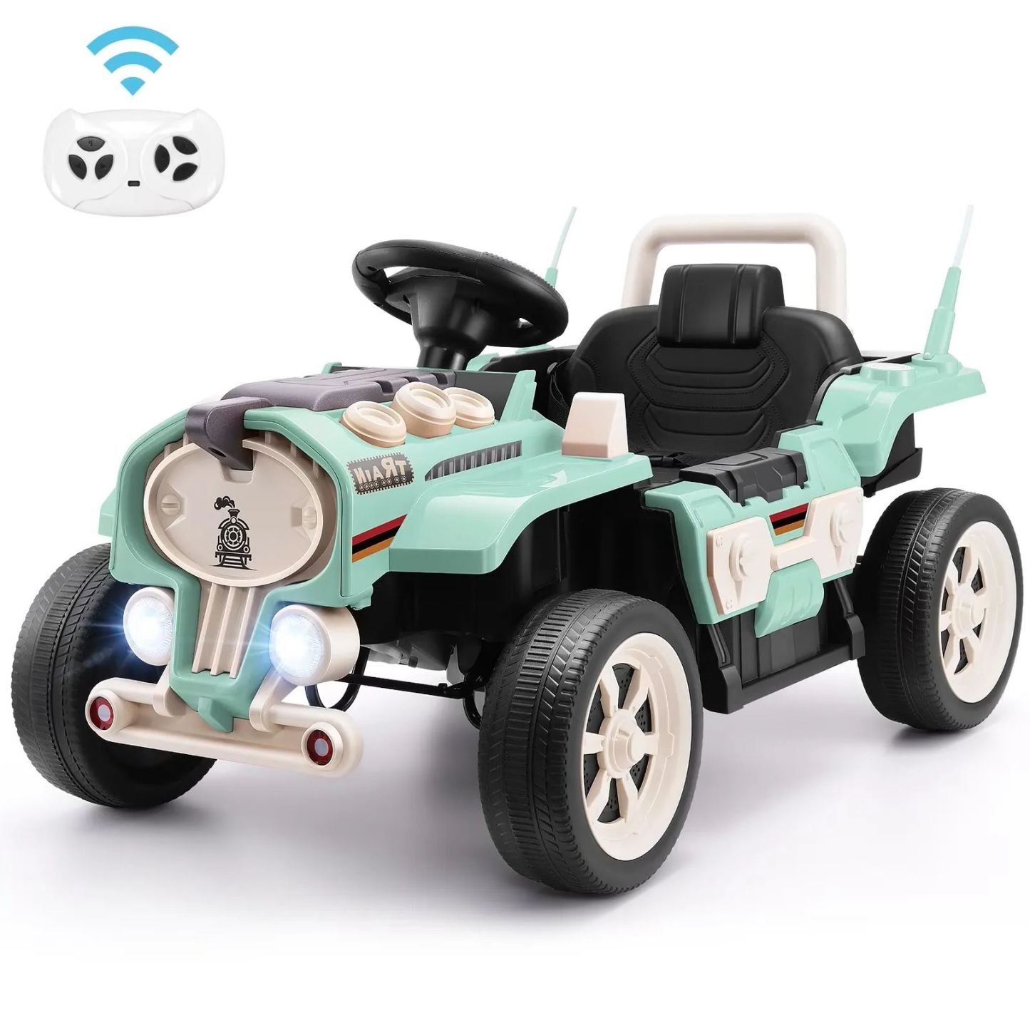 Funcid 24V Ride on Train for Toddlers with Remote Control, Ride on Toys for Kids Ages 2-6