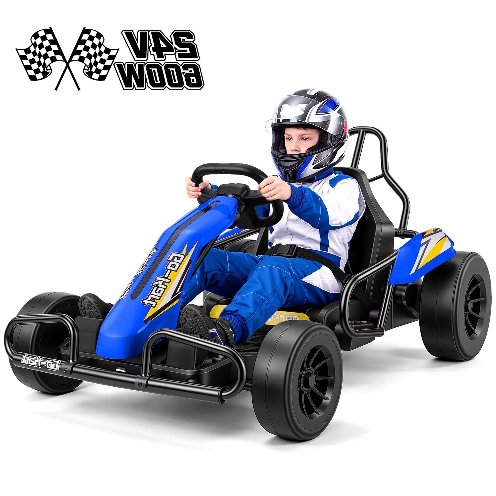 Funcid 24V 10Ah Big Battery Go Kart for Kids Age 6-12