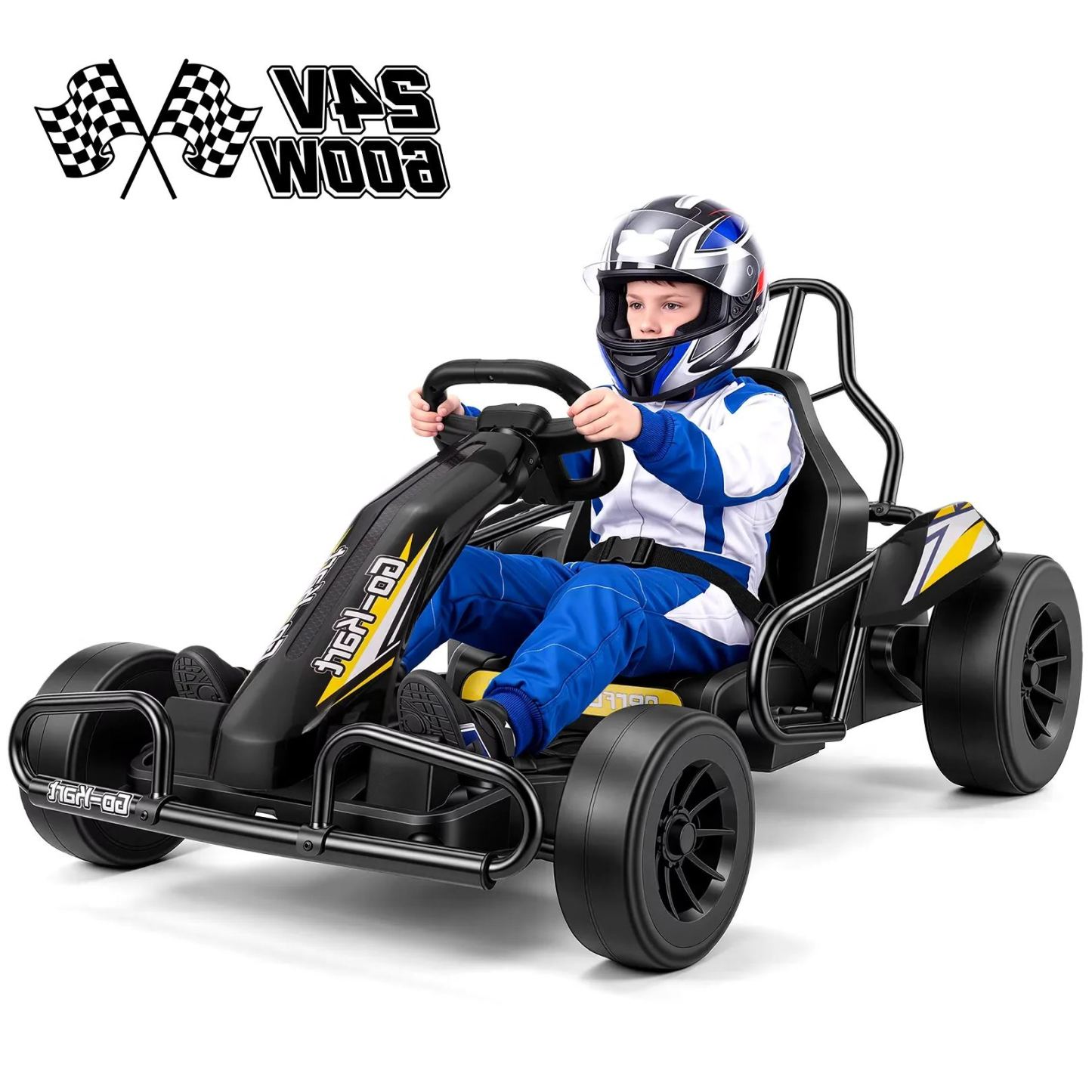 Funcid 24V 10Ah Big Battery Go Kart for Kids Age 6-12