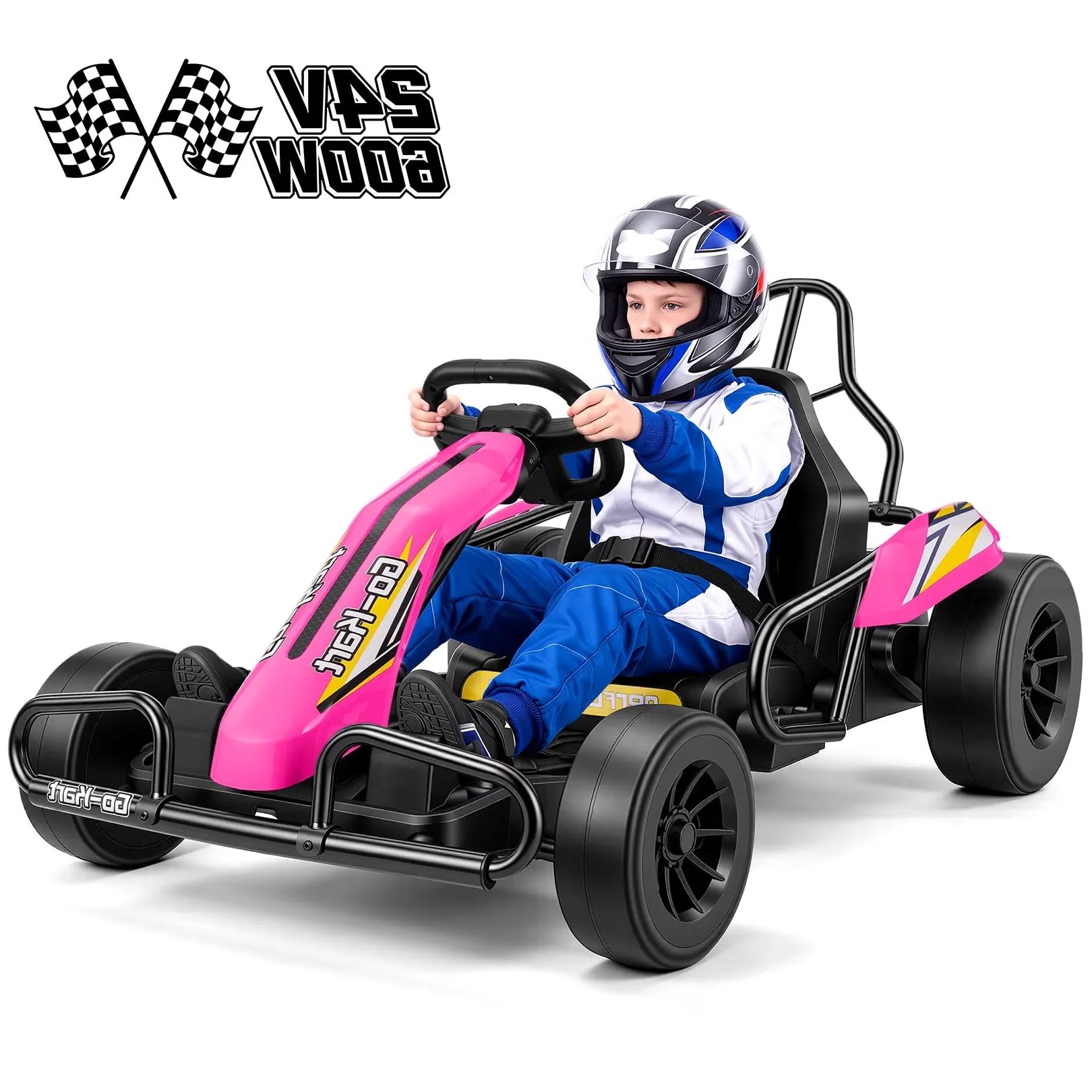 Funcid 24V 10Ah Big Battery Go Kart for Kids Age 6-12